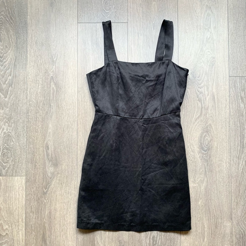 Aritzia Wilfred Rosemond Mini Dress Linen Black Size 0 - Picture 4 of 14